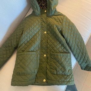Jcrew Crewcuts quilted jacket size 8 girls with hood